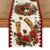 Horseshoe Roses Kentucky Table Runner, Festival Sports Holiday Kitchen Dining