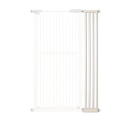 Lumizone Extra Tall Cat Gate Extension Kit 61.02" High Pressure Mounted 8.27" Extra Wide 1.37" Gap No Drilling Tall Pet Gate for Dogs (Cream, 8.27" W)