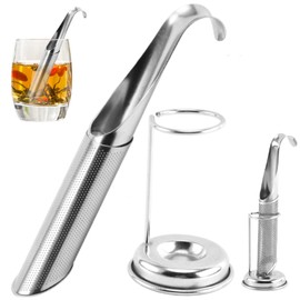 JJQHYC Tea Strainer Loose Leaf Tea Infuser Mesh Tea Strainers Filter with Hook Handle, Stainless Steel Tea Infuser for Loose Tea, Herbs, Spice