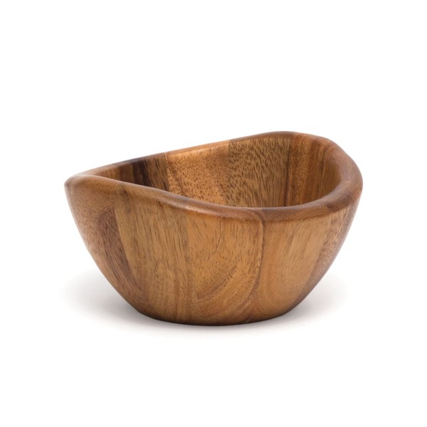 Lipper International Acacia Wave Serving Bowl for Fruits or Salads, Small, 6" Diameter x 3" Height, Single Bowl,20 fluif ounces
