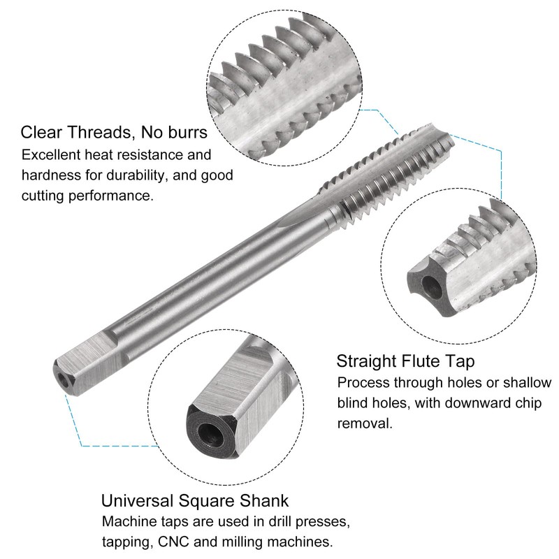 sourcing map Metric Tap and Drill Bit Set, M8 x