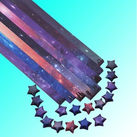 Origami Paper Stars, Colorful Handcraft Origami Lucky Star Paper DIY Paper Arts Creativity Hand Art Crafts (Starry sky gradual change(540) sheets)