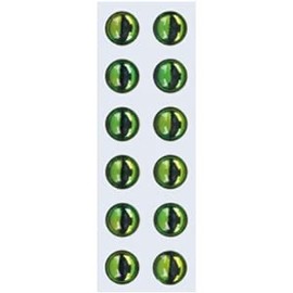 Bassday 3D Eye Stickers, Emerald, 0.2 inches (5 mm)