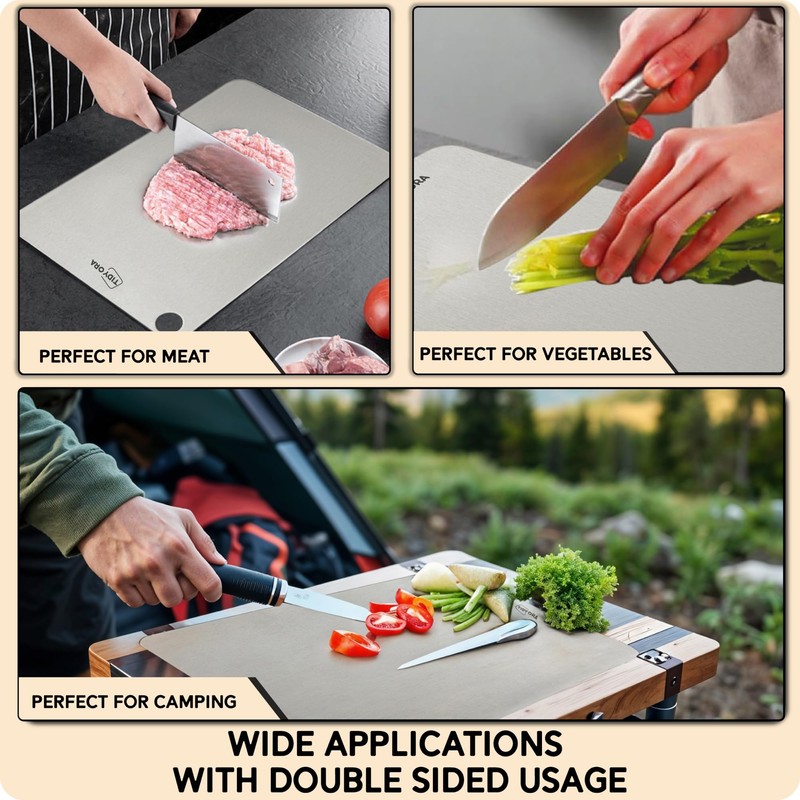 Tidyora Titanium Cutting Board, Small 12” x 8” - 2MM
