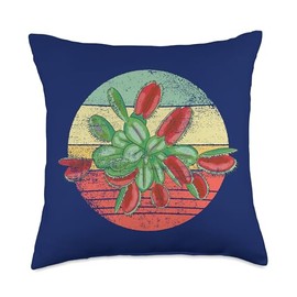 Carnivorous Plant - Vintage Venus Fly Trap Throw Pillow