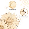 10pcs Unfinished Wood Cutouts Sunflower Wood Shapes Pieces Discs Slices