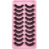 Clear Band Eyelashes Russian Volume Fluffy Strip Lashes 10 Pairs