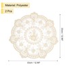 sourcing map 2Pcs Retro Lace Placemats, 13x13inch Round French Crochet