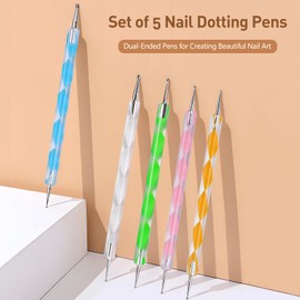 Embossing and Clay Sculpting Dotting Tool Set, Ball Stylus for Nail Art, 2 Way Sizes for Diverse Patterns