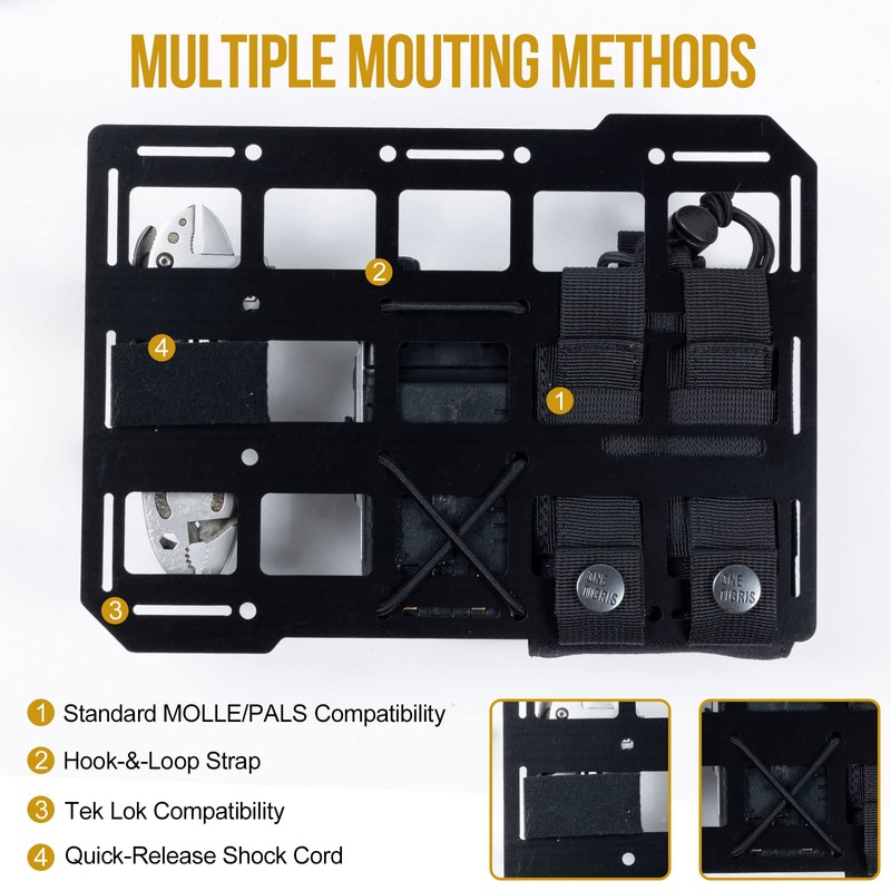 ONETIGRIS Car Headrest Organizer Molle Panel, Rigid Molle Headrest Panel
