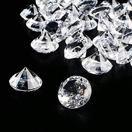 ToBeIT Acrylic Diamonds Approx. 145 Pieces 20 mm Diamond Crystals Transparent Crystal Transparent Table Decoration Confetti Wedding Decoration (20 mm Diamonds)