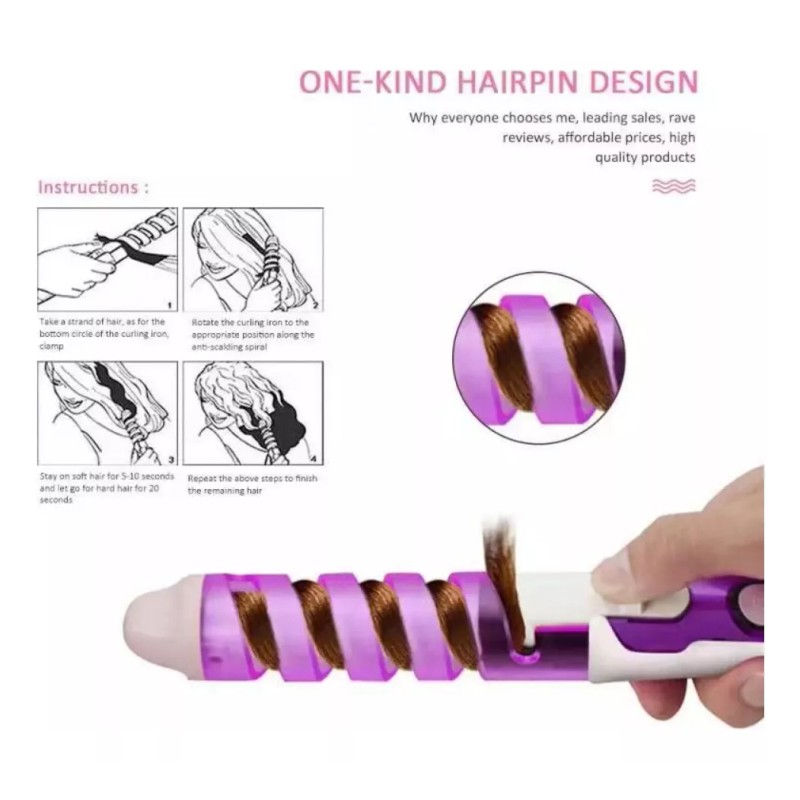 FD Rizador De Pelo Rizadora De Cerámica Con Ondas Para