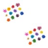 Healvian 2pcs Colors Real Dried Flowers Nail Art Stickers Flower
