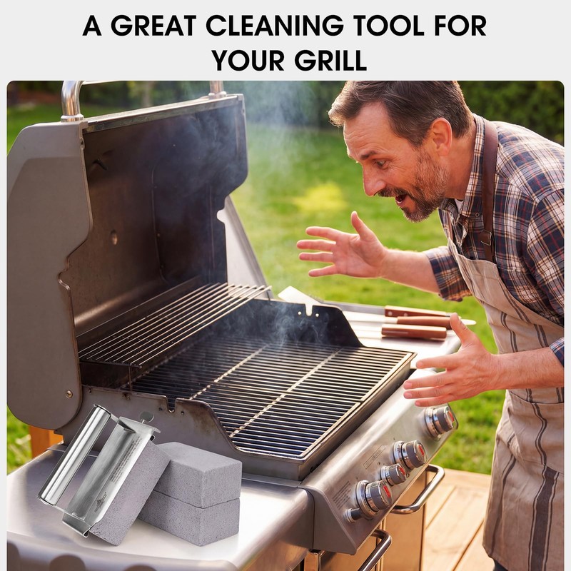 XUDAKAIXIN Grill Cleaning Bricks with Handle, Pumice Griddle Cleaning Stone