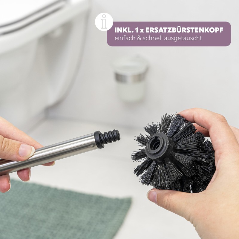 Piazza Bathroom Range WC Brush Holder made of High-Quality Stainless