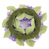 Artificial Wreath of Hydrangeas on rattan, purple, Ø 14" /