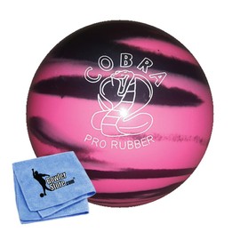EPCO Duckpin Bowling Ball - Cobra Pro Rubber - Pink & Black (5 inch- 3lbs. 12oz.) 1 Ball