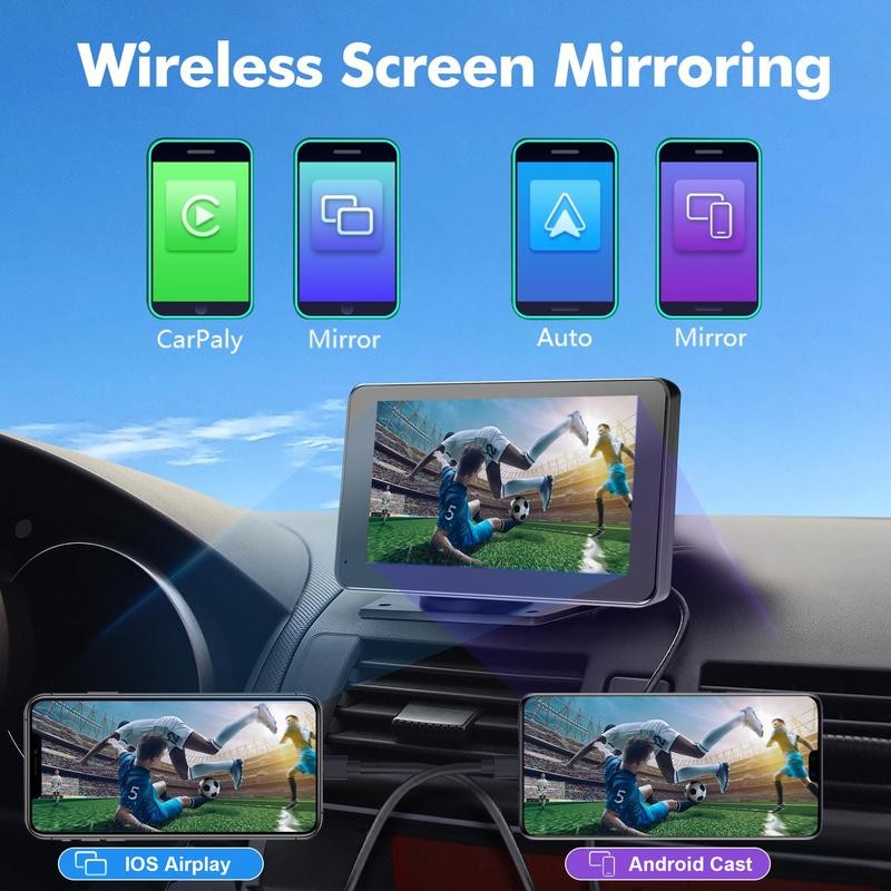 【PASLDA】2025 Upgraded Wireless CarPlay Screen: The Ultimate Portable Car Play
