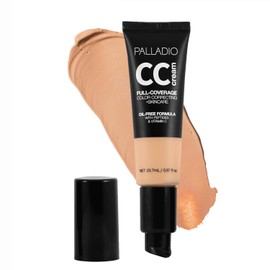 Palladio CC Cream de Corrección de Color de Cobertura Completa, Libre de Aceite con Péptidos, Ideal para Corregir Enrojecimiento y Tono de Piel Desigual, Medium 32W