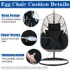 Egg Chair Cushion, Hanging Basket Chair Cushions with Pillow, Soft