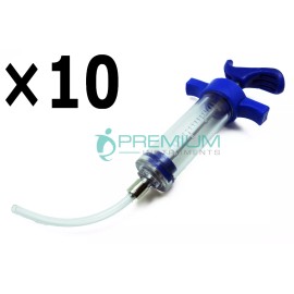 PREMIUM INSTRUMENTS 10 Pcs Veterinary Animal Reusable Pet Feeding Syringe 20ml Luer Lock Tip Set
