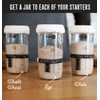 KNEADACE Sourdough Starter Jar With Date Marked Feeding Band, Thermometer,