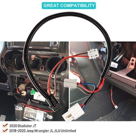 12 Volt Power Adapter fit for 2018-2020 2021 2022 Jeep Wrangler JL JLU Unlimited & Gladiator JT & for 1999-2018 Jeep Wrangler JK JKU TJ Unlimited Both Two and Four Door Models