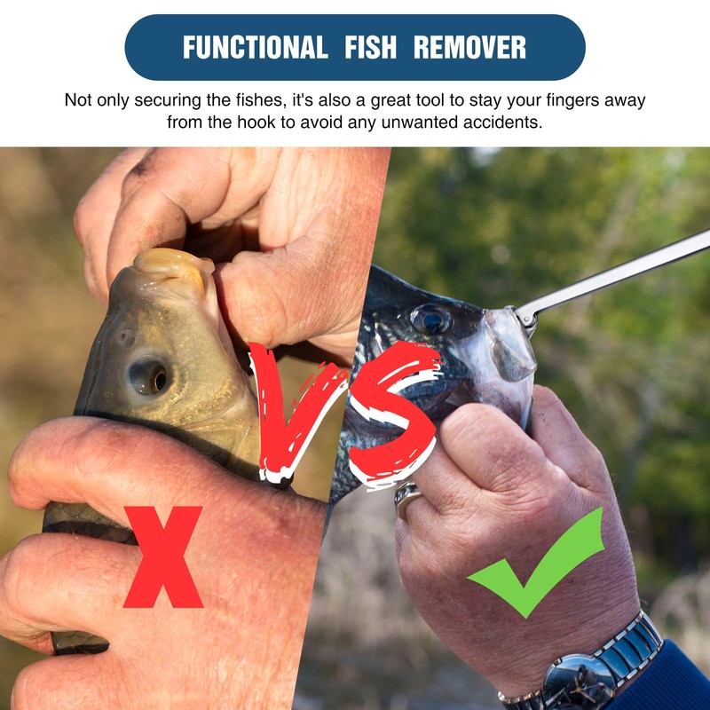 2 Removedores de Anzuelos de Acero Inoxidable Extractor de Pesca