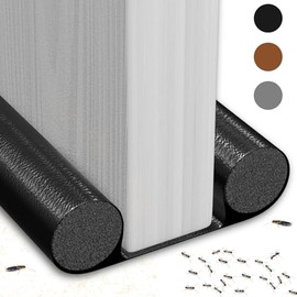 Guardapolvo para Puerta,Cubre Polvo para Puerta 37in,Burlete para Puerta con Bloqueo de Ruido/Viento/Insectos,Doble Borde,Tira de Sellado Atrapa Polvo para Puerta,Protector de Puertas Casa (Negro)