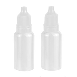 YUEBOSUL 2 Pack Eye Dropper Bottles, 15 ML Plastic Travel Squeezable Empty Dropper Bottles with Caps and Plug (White)