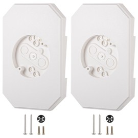 2-Pack Vinyl Siding Mounting Blocks with Electrical Box, Outdoor Mounting Kit for 1/2 Inch Lap Double and 4 Inch Siding