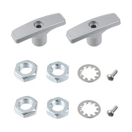 Tsnamay 2 Sets Metal RV Waste Valve Handle Aluminum Replacement for Waste Valve Extension Rod,Silver