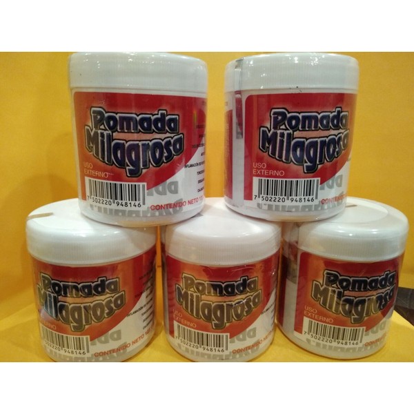 5 pc Pomada Milagrosa  For Muscle Pain 125 Gr Para Dolor Muscular Brand New