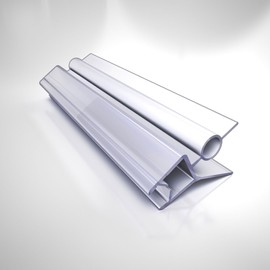 DreamLine Clear Bottom Vinyl Sweep with a Deflector, 42 in. Length, 309D2-8, for 8 Thick Glass Shower Door