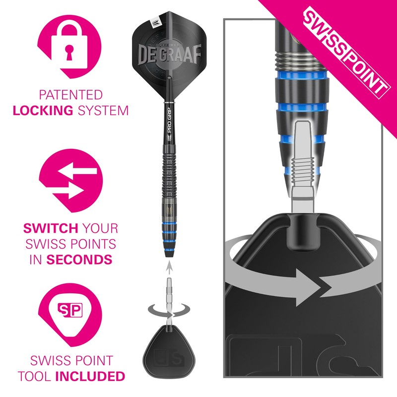 TARGET Darts Jeffrey de Graaf Gen 1 Steel Tip Swiss