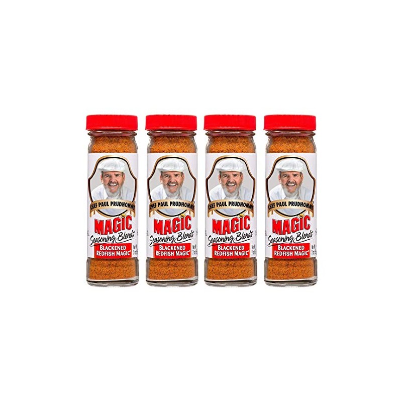 Pack of 4 Chef Paul Blackened Redfish Magic Seasoning, 2-Ounce
