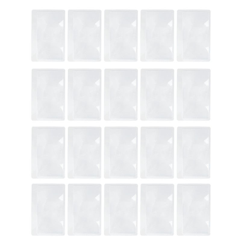 20 Sheet Credit Card Size 3X Magnifiers Portable Transparent Pocket