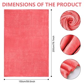 Ultralight Warm Travel Blanket, 200 x 150 cm, Pink Aeroplane Blanket, Travel Blanket for Aeroplane, Car, Camping Blanket with Sleeping Mask and Earplugs, Travel Gadget, for Camping, Office, Business