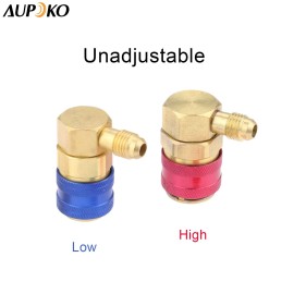 Aupoko R12 To R134a Conversion Quick Connect Coupler Kit, High/low Side 90 De