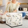 Cube Organizer Bins Retro Bird Collapsible Storage Box Baskets 13"x