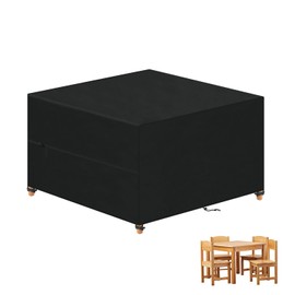 VANSHEIM Garden Furniture Cover Waterproof Protective Cover Garden Furniture Cover for Table and Chairs Tarpaulin Garden Furniture Cover Garden Furniture Windproof Anti-UV 420D Oxford Fabric 100 x 100