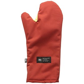 San Jamar CTC17 Cool Touch Conventional Oven Mitt Heat Protection up to 500° F, 17" Length, Red