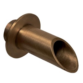 Vianti Falls Brass 2" Round Scupper Accent Wall Spout with Round Wall Plate