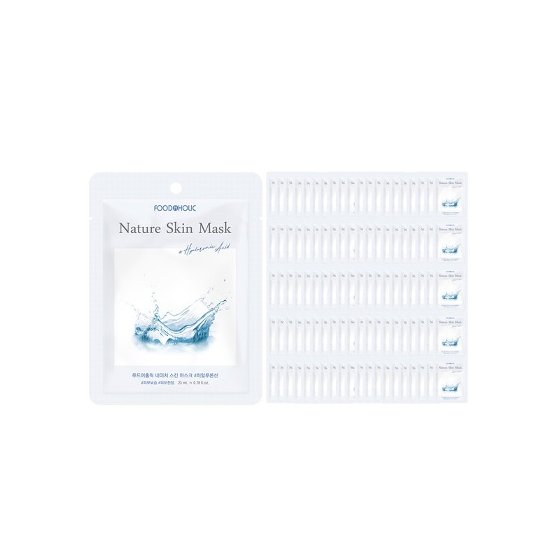 Food Aholic Nature Skin Hyaluronic Acid Mask Pack (100 Sheets)