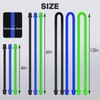 9Pcs Silicone Twist Ties, Steel-Core Rubber Twist Tie Set for