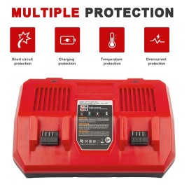 For Milwaukee Dual Rapid Charger For Milwaukee For M18 18V Li-ion Battery Rapid Charger