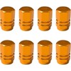 Aluminium Tyre Valve Stem Caps, Hexagonal Design, 8-Pack, Gold