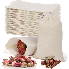 Pack of 45 Tea Bags for Loose Tea 6 x 8/8 x 10/10 x 15 cm Tea Strainer for Loose Tea, Tea Filter for Loose Tea for Loose Spices, Teapot Herbal Powder Coffee Tea Strainer Tea Bags for Self-Filling