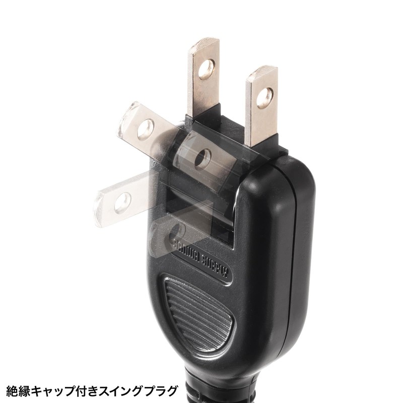 Sanwa Supply TAP-EX4SWBK Power Extension Cord with Bulk Centralized Switch