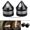 Unbranded Spike Front Axle Nut Cover Kit For Harley Dyna